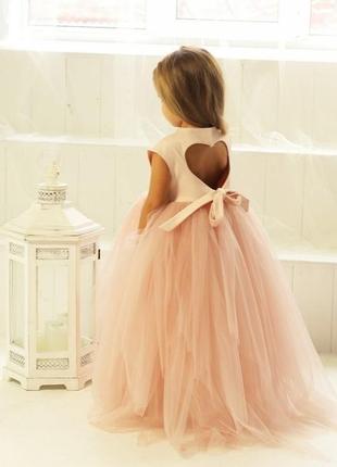 Пышное детское нарядное платье "ангельское сердце"1 фото
