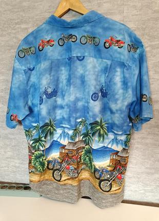 Винтажная рубашка гавайка vintage hawaii made in usa3 фото
