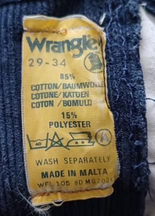 Штани кльош вельветові вінтаж vintage чорні   wrangler  29 х 34 талія 72 см  made in malta