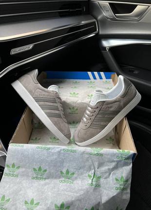 Мужские кроссовки adidas gazelle gray 41-42-43-44-456 фото