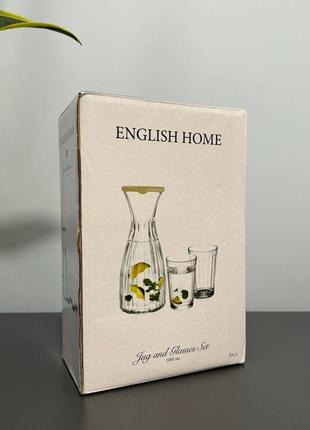 Набір глечик і 4 склянки english home3 фото
