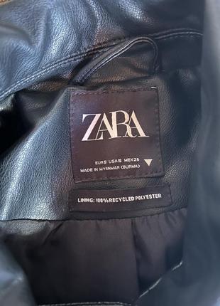 Мега крутая оверсайз кожанка zara2 фото