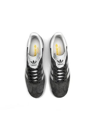 Adidas gazelle gray white3 фото