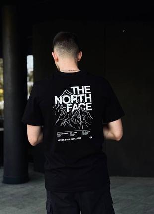 Футболка the north face черная мужская