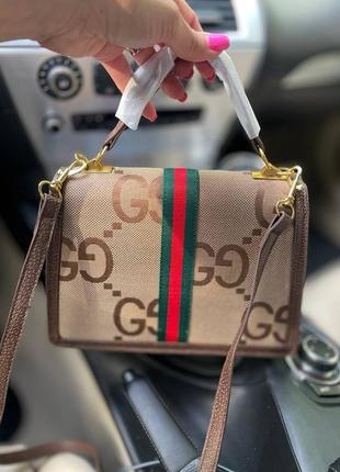 Трендова сумка gucci сумочка коричнева4 фото