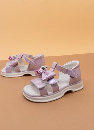 Босоніжки сандалі для дівчинки 27-32 фіолетові детские босоножки для девочки tom.m1 фото