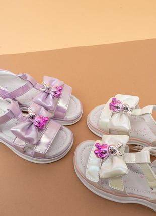 Босоніжки сандалі для дівчинки 27-32 фіолетові детские босоножки для девочки tom.m7 фото