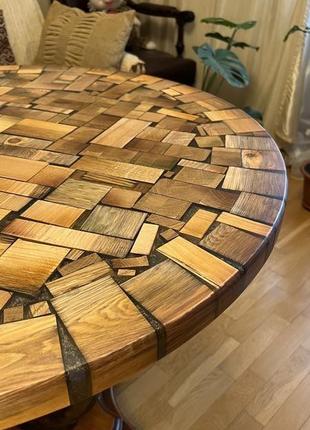 Эксклюзивный деревянный стол, ручная работа, эпоксидная смола4 фото