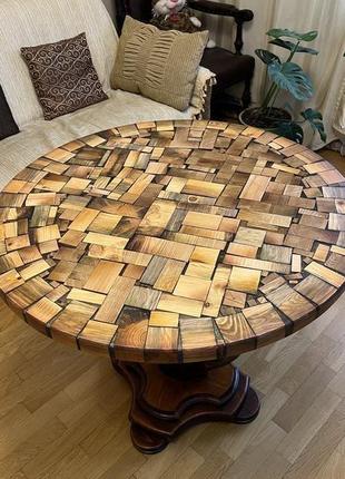 Эксклюзивный деревянный стол, ручная работа, эпоксидная смола2 фото
