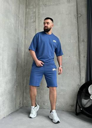 Мужской летний спортивный костюм прогулочный лето шорты и футболка4 фото