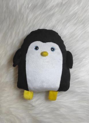 Черный пингвин мягкая игрушка - подушка, подушка-игрушка пингвин2 фото