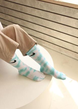 Шкарпетки nike tie-dye високі | носки найк тай-дай різнокольорові