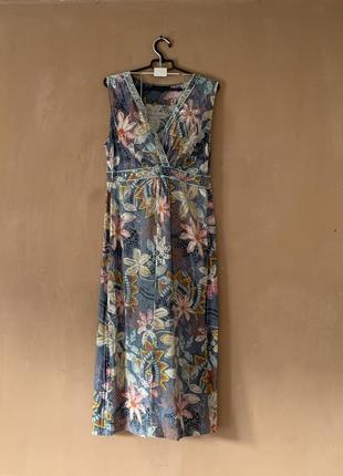 Сукня плаття котон максі розмір 50 52 розкішна натуральна тканина2 фото