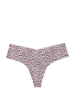 Трусики стринги victoria’s secret бесшовные розовый леопард оригинал виктория сикрет