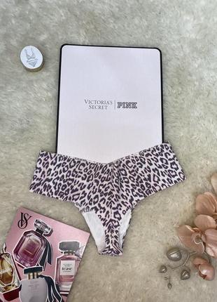 Трусики стринги victoria’s secret бесшовные розовый леопард оригинал виктория сикрет