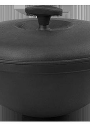 Каструля wok казан із кришкою чавунна сітон d = 340 мм, об'єм 8 л