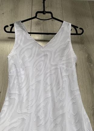 Платье белоснежное платье белого цвета не просвечивается размер s2 фото
