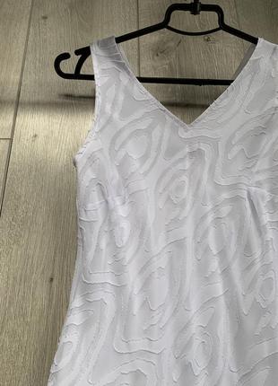 Платье белоснежное платье белого цвета не просвечивается размер s3 фото