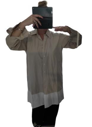 Котоновая, длинная рубашка, туника, халат от бренда tере2 фото