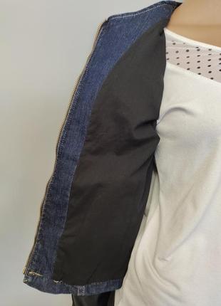 Стильна жіноча джинсово-шкіряна курка extasy, італія, р.m/l9 фото