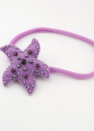 Повязка ободок для малышки морская звезда3 фото