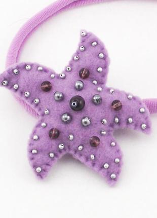 Повязка ободок для малышки морская звезда5 фото
