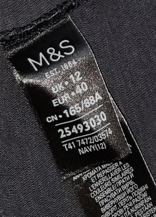 🌿1+1=3 брендовая женская синяя футболка с вышивкой marks &amp; spencer, размер 46 - 487 фото