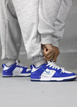 Кросівки nike dunk low disrupt 2 white royal2 фото