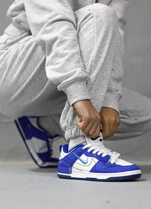 Кросівки nike dunk low disrupt 2 white royal4 фото