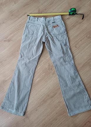 Брюки клеш вельветовые винтаж vintage wrangler талия 80 см made in ausa2 фото