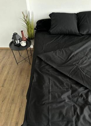 Полтораспальный комплект постельного белья 100% хлопок black 150х2203 фото