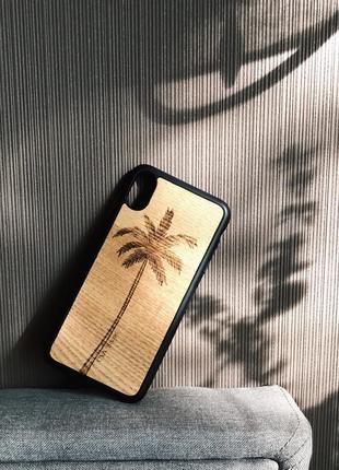 Деревянный чехол "пальма"2 фото