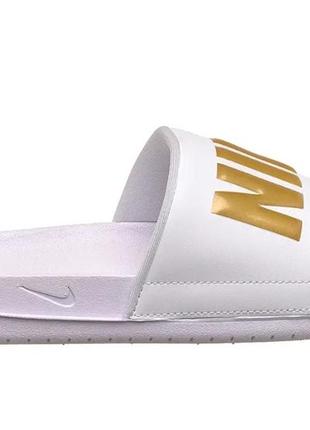 Шлепанцы женские nike wmns offcourt slide white metallic gold4 фото