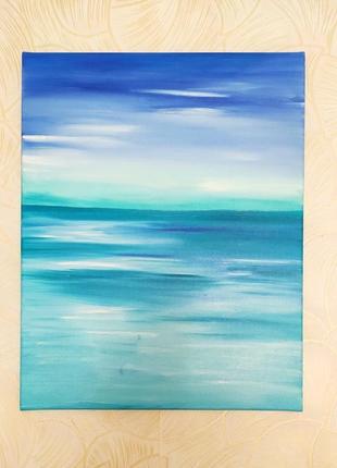 Картина на полотні "океан і небо"(олія)50/40см1 фото