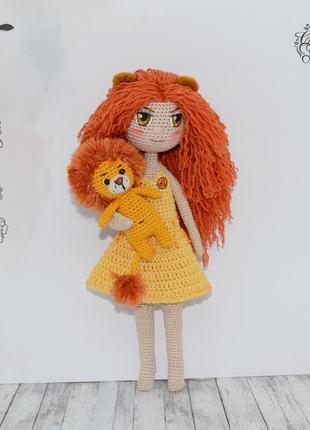 Куколка лев, знак зодиака, коллекционная кукла5 фото