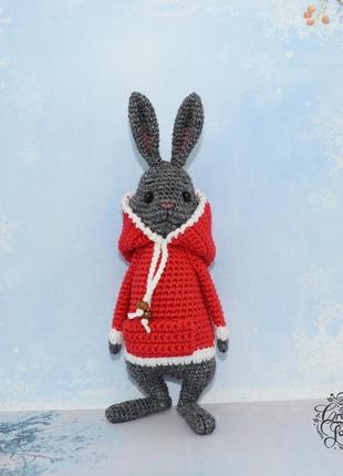 Новогодний кролик в худи ручной работы2 фото