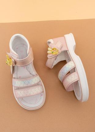 Босоніжки сандалі для дівчинки 27-32 рожеві детские босоножки для девочки tom.m6 фото