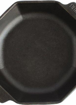 Сковорода чугунная порционная с подставкой brizoll horeca без ручки жаровня восьмиугольная 180х25 мм4 фото