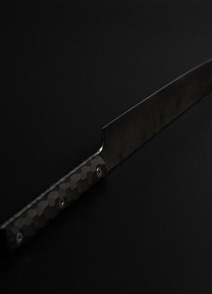 Кухонный нож танто-янагиба ручной работы9 фото