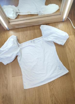 Футболка с буфами h&m, блузка,топ,квадратный вырез