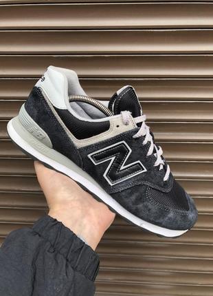 New balance 574 black 44,5р 28,5см кроссовки оригинал