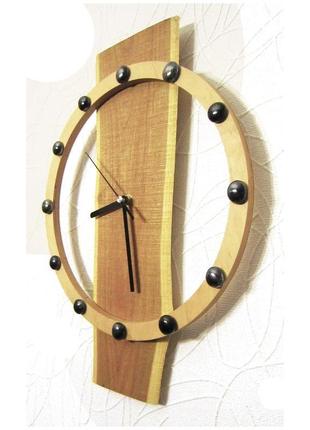Модний  декоративний настінний деревянний годинник виконаний у стилі лофт,2 фото