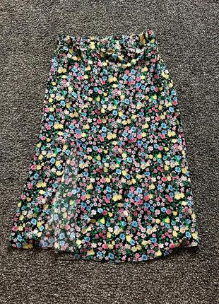 Новая юбка миди цветочный принт вискоза george2 фото