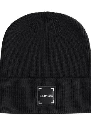 Шапка дизайнерская casual з логотипом lomus ломаченко бренд усик  черная1 фото