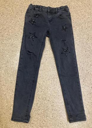 Джинсы, джинсы на девочку, c&amp;a, черные джинсы1 фото