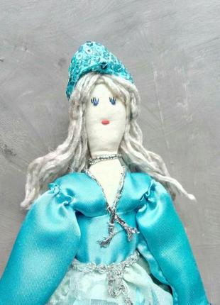 Кукла "снегурка" в стиле тильда, текстильная, интерьерная3 фото