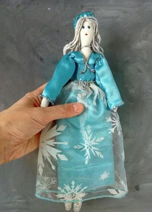 Кукла "снегурка" в стиле тильда, текстильная, интерьерная2 фото