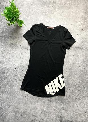 Женская футболка  nike pro logo ss top!