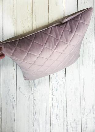 Декоративная подушка diamond розовая3 фото