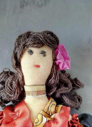Лялька "елеонора" в стилі тільда, текстильна, інтер'єрна4 фото